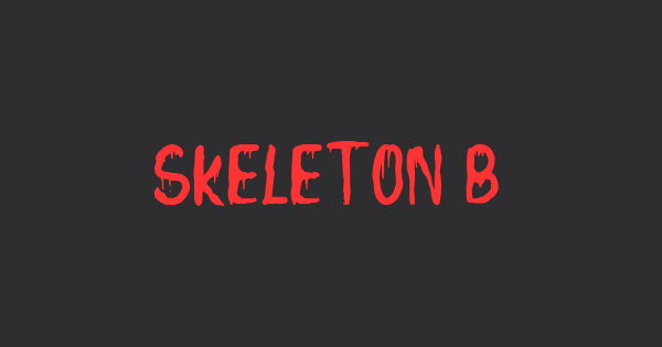 Skeleton Blood font thumb